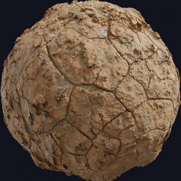 Rock Boulder Cracked - PBR texture - from Poly Haven