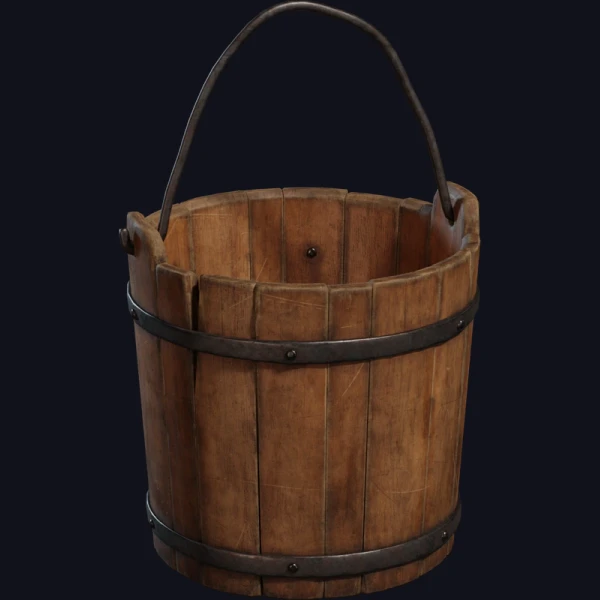 Wooden Bucket 01 - 3D Models - 3D model - from Poly Haven
