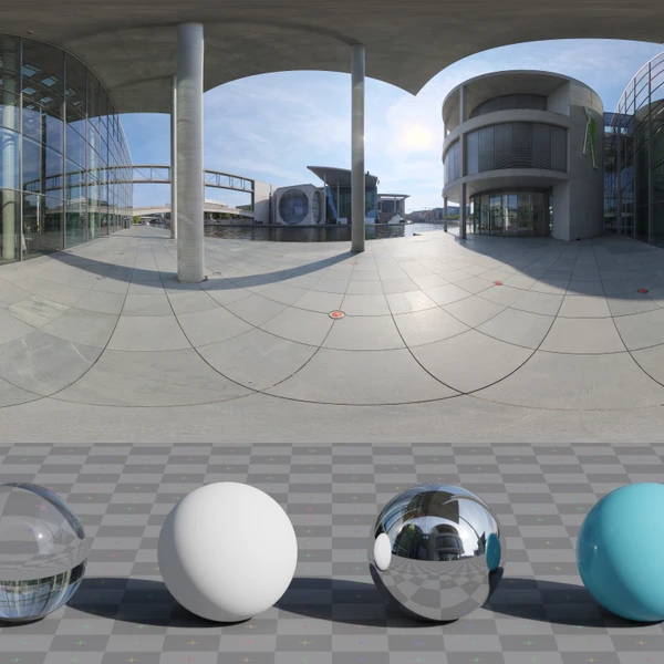 Modern Buildings 2 - HDRI map - from Poly Haven