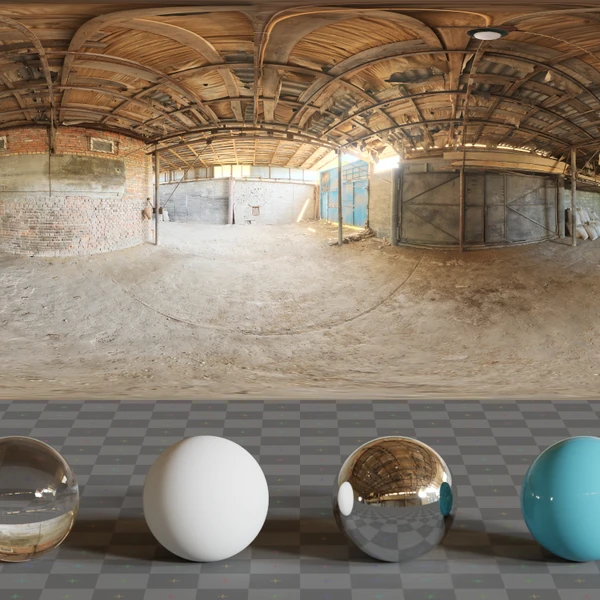 Empty Workshop - HDRI map - from Poly Haven