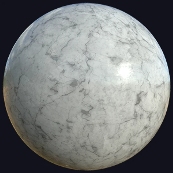 White Marble Texture with Black Cracks (Marble 0008)