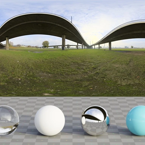 Between Bridges - HDRI map - from Poly Haven