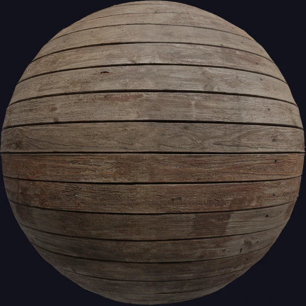 Weathered Brown Planks - Wood - PBR texture - from Poly Haven