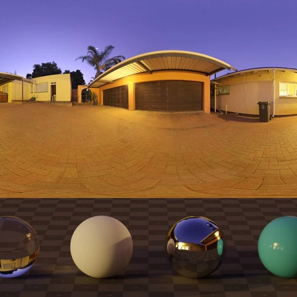 Courtyard Night - HDRI map - from Poly Haven