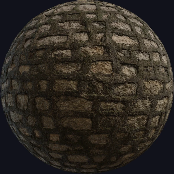 Mossy Stone Wall