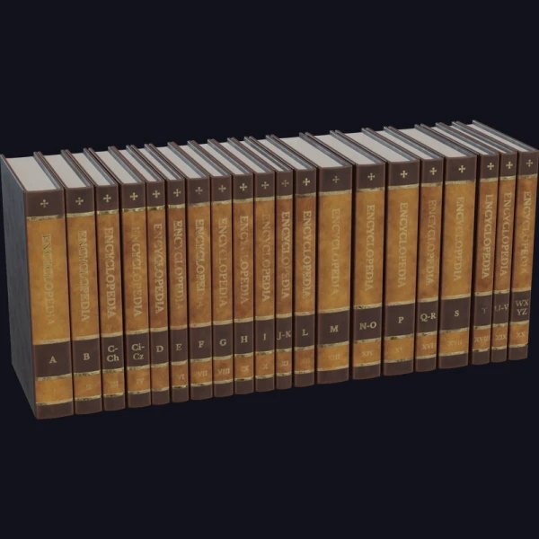 Book Encyclopedia Set 01 - 3D Models - 3D model - from Poly Haven
