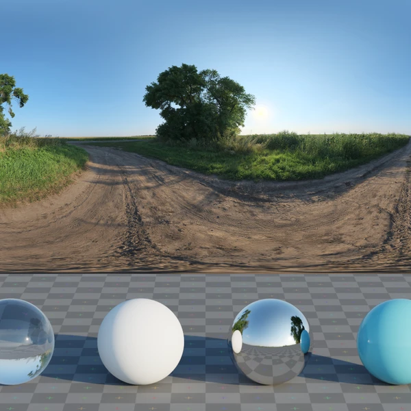 Rural Crossroads - HDRI map - from Poly Haven