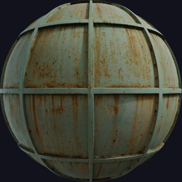 Rusty Metal Grid - PBR texture - from Poly Haven