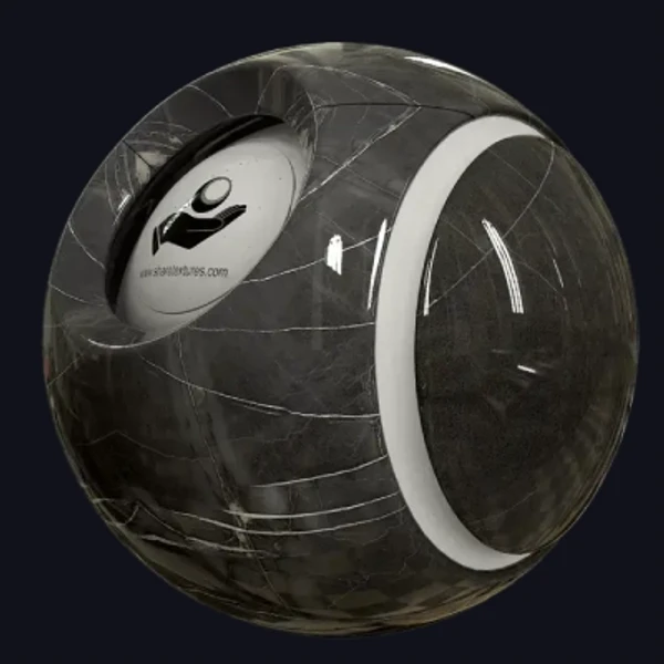 King Black Marble-2 - Floor - PBR texture - from Share Textures