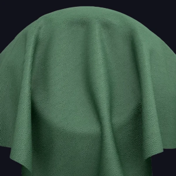 Green Leather 17 - Fabric - PBR texture - from Share Textures