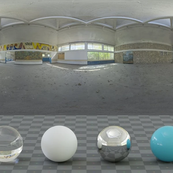 Abandoned Hall 01 - HDRI map - from Poly Haven