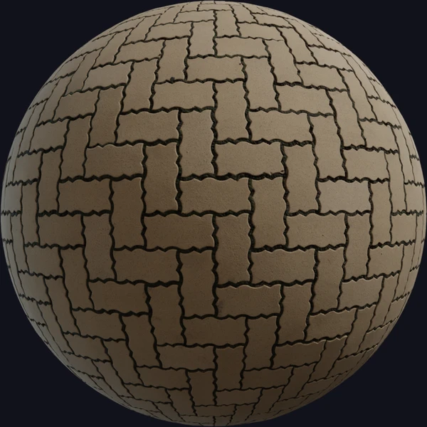 Herringbone Brick 02 - PBR texture - from Poly Haven