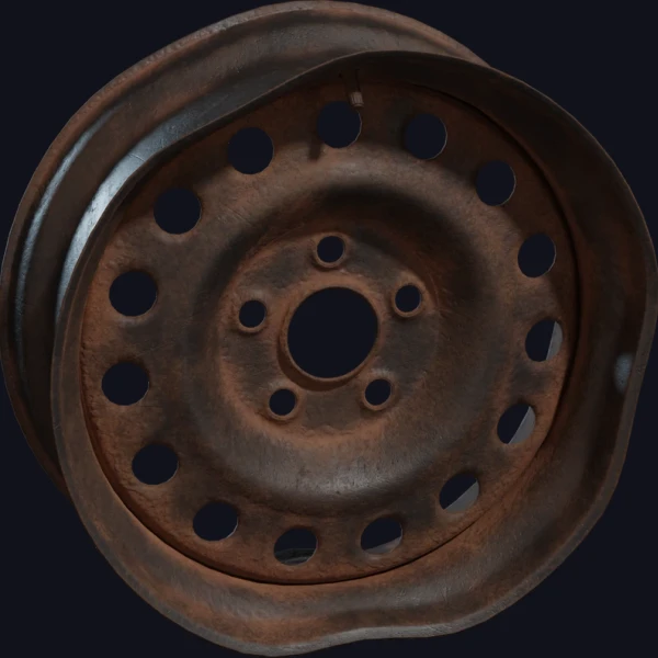 Rusted Wheel Rim 01 - 3D Models - 3D model - from Poly Haven