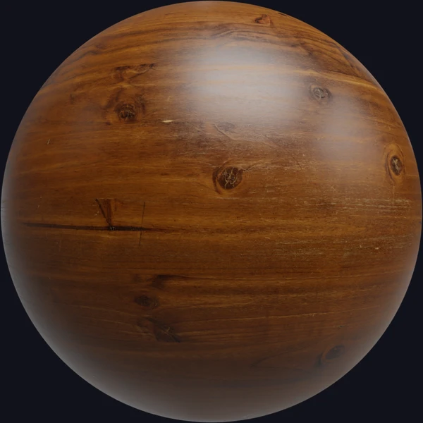 Coated Pine - Wood - PBR texture - from Poly Haven