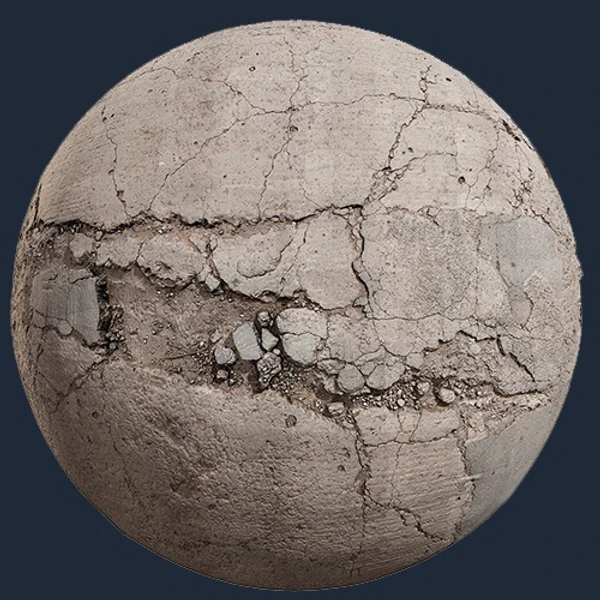 Damaged Asphalt Road – Free Road PBR Texture