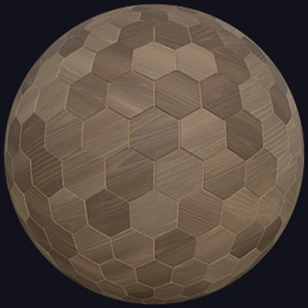Hexagonal Wood Tiles for Wall Decor (Wood 0057) - PBR texture - from Texture Can