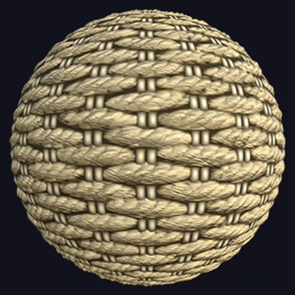 Straw Bag made of Twisted Raffia (Fabrics 0062) - PBR texture - from Texture Can