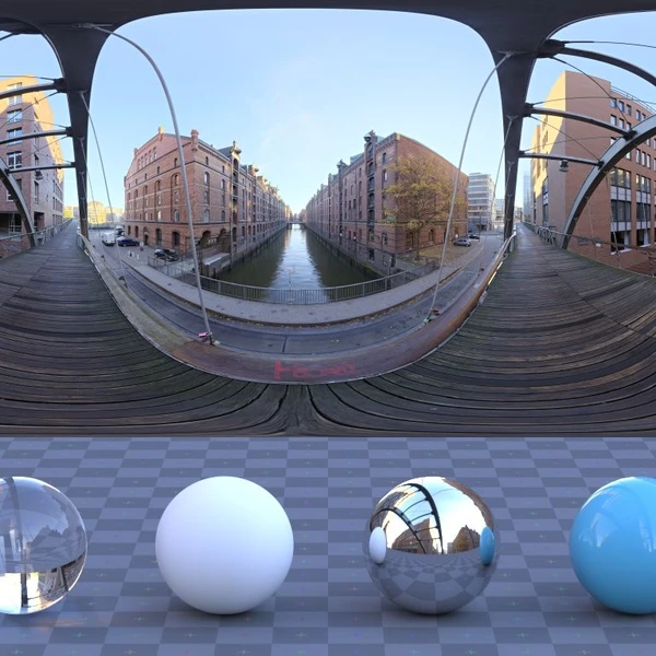 Hamburg Canal - HDRI map - from Poly Haven