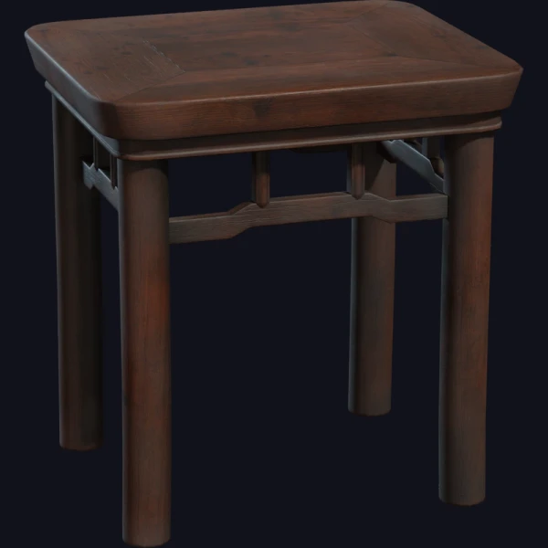 Chinese Stool - 3D Models - 3D model - from Poly Haven