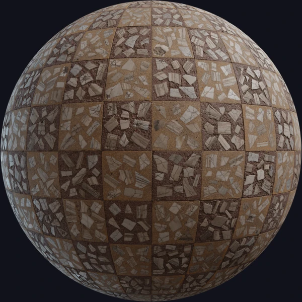 Marble Mosaic Tiles - Floor - PBR texture - from Poly Haven