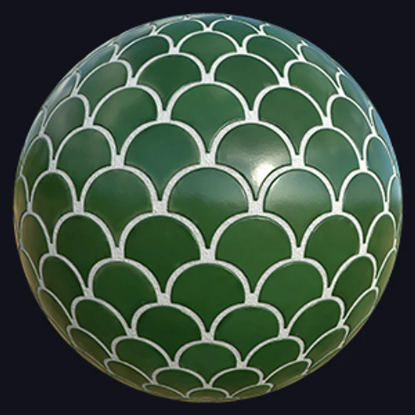 Fish Scale Ceramic Tiles (Tiles 0056)