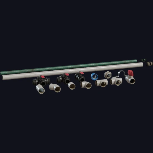Modular Pipes Plastic 01 - 3D Models - 3D model - from Poly Haven