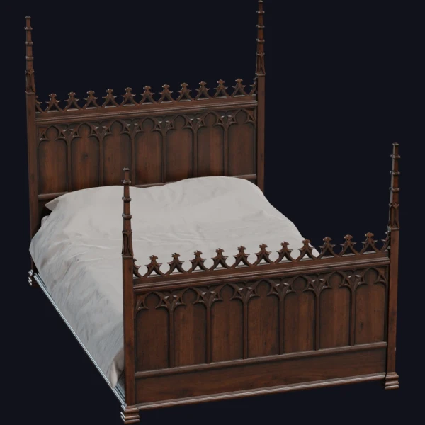 GothicBed 01 - 3D Models - 3D model - from Poly Haven
