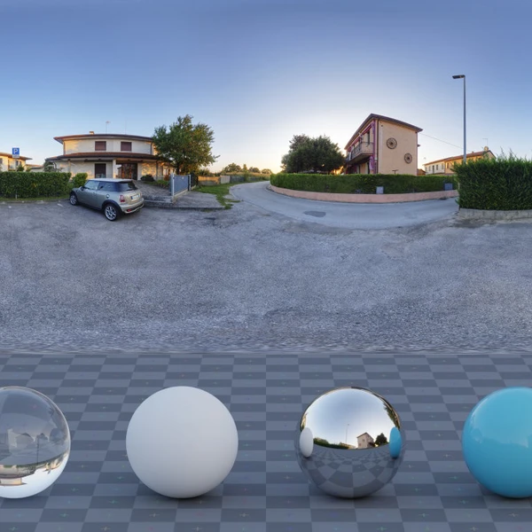 Suburban Parking Area - HDRI map - from Poly Haven