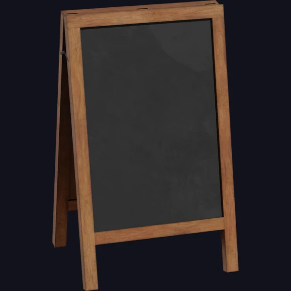 Standing Chalkboard 01 - 3D Models - 3D model - from Poly Haven
