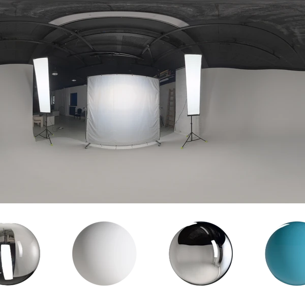 Monochrome Studio 04 - HDRI map - from Poly Haven
