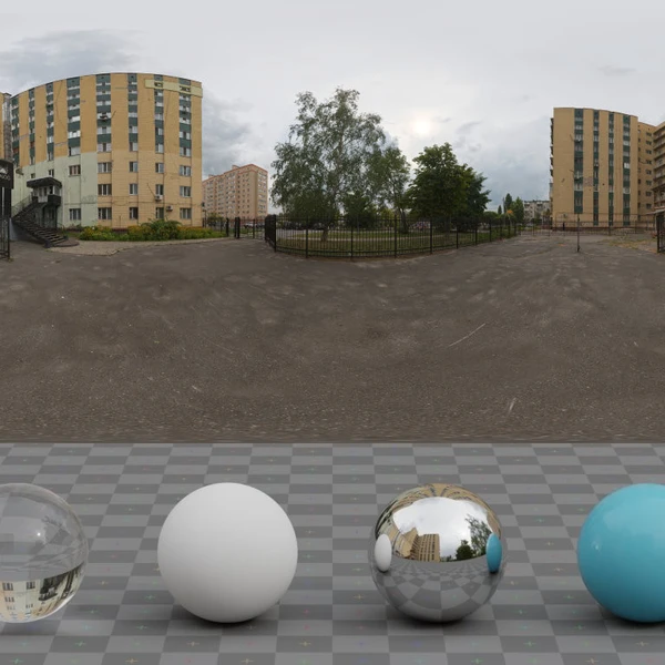 Urban Courtyard 02 - HDRI map - from Poly Haven