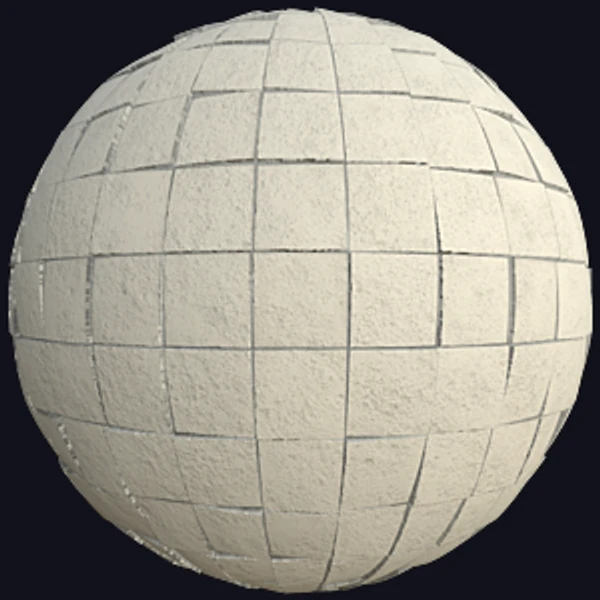 Bumpy Square Beige Clay Tiles (Tiles 0117)