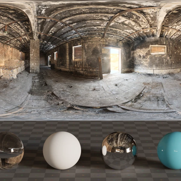 Burnt Warehouse - HDRI map - from Poly Haven
