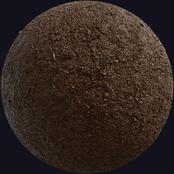 Yellow Flower Mulch - Floor - PBR texture - from Poly Haven