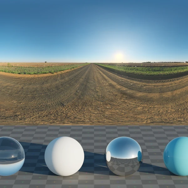 Lonely Road Afternoon - HDRI map - from Poly Haven