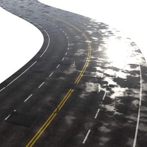 Four Lane Road Wet 02