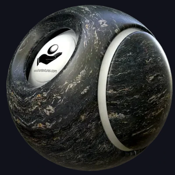 Cosmos Black Marble 1 - Floor - PBR texture - from Share Textures