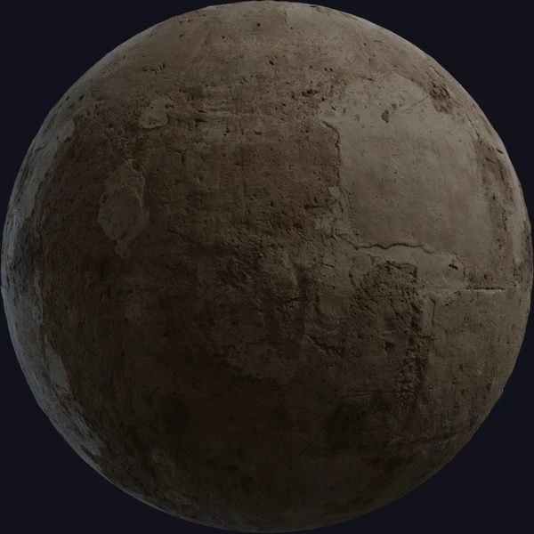 Concrete Floor Damaged 01 - wall - PBR texture - from Poly Haven
