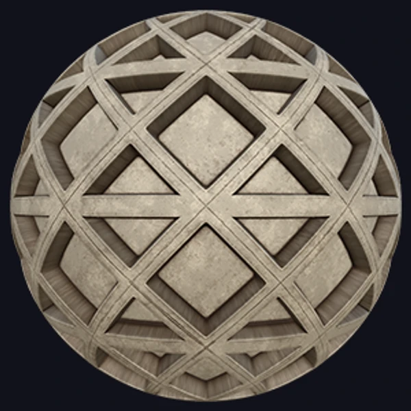 Waffle Brown Concrete Slabs (Concrete 0021)