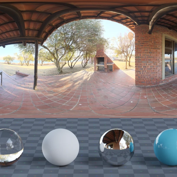 Qwantani Patio - HDRI map - from Poly Haven