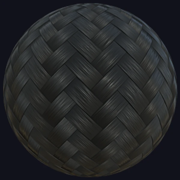 Black Bamboo Woven Furniture Texture (Fabrics 0071) - PBR texture - from Texture Can