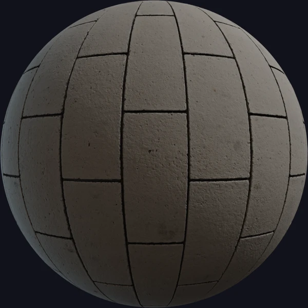 Concrete Tiles 02 - wall - PBR texture - from Poly Haven