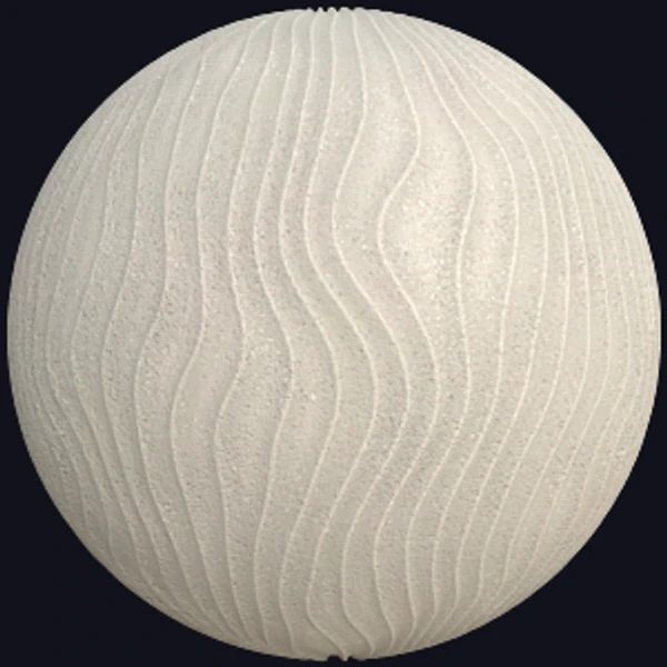 Beige Concrete Wall with Vertical Wavy Stripes (Concrete_0032)