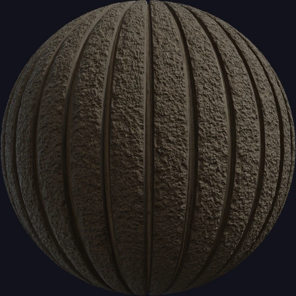 Ribbed Concrete Wall