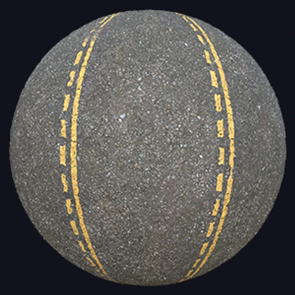 Asphalt Road Texture with Yellow Line Road Markings (Asphalt 0004)