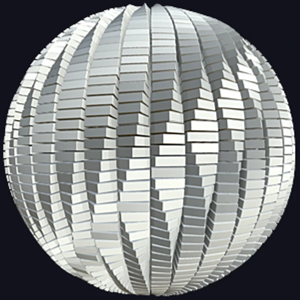 Turning White Tiles Forming Wave Pattern (Tiles 0121)