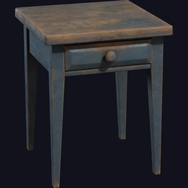 Painted Wooden Nightstand - 3D Models - 3D model - from Poly Haven
