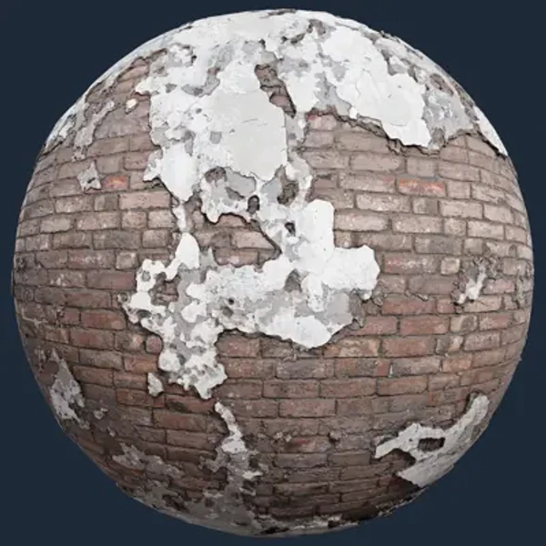 Damaged Plaster Brick Wall