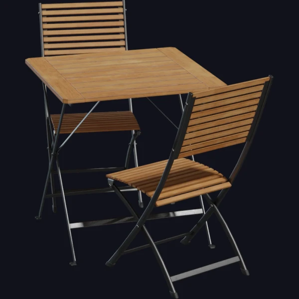 Outdoor Table Chair Set 01 - 3D Models - 3D model - from Poly Haven
