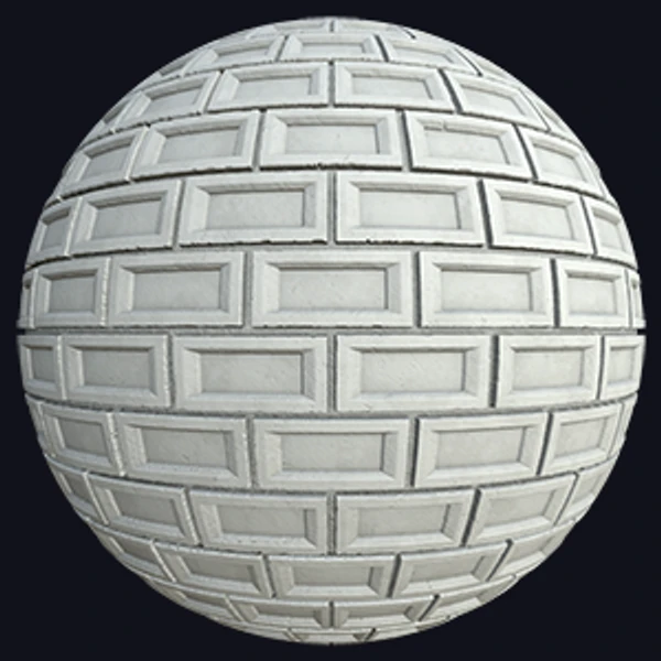 Concrete Block Tile with Hole (Tiles 0032)